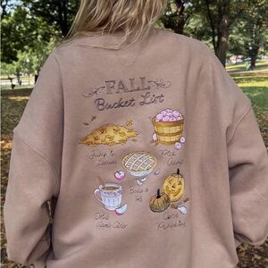 Fall Bucket List Graphic Sweatshirt